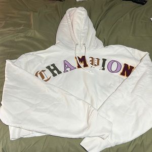 Champion cut off hoodie